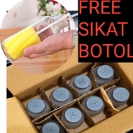 100ML GLASS BREAST MILK BOTTLE WITH RUBBER CAP 100ML GLASS BABY MILK BOTTLE/ 8 pcs breast milk bottl