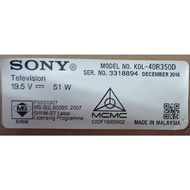 SONY KDL-40R350D : SPEAKER & SENSOR