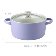 包順豐櫃 淺紫色 陶瓷 有耳 有蓋 煮麵碗 湯碗 可放入微波爐 氣炸鍋 焗爐 洗碗碟機 容量: 820mL Size: 11x20.5cm Purple Ceramics with lid and e