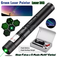 HIJAU Green Laser 303 Green Laser Pointer Long Distance Battery Charge