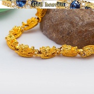 916 gold Jewelry Women's 916gold Bracelet, Men's Solid Faucet Bracelet fashionable