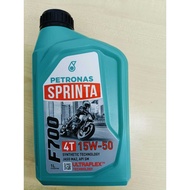 WAJAH TERBARU  PETRONAS SPRINTA F700 15W-50 SEMI SYNTHETIC 4T ULTRAFLEX (ORIGINAL) 1L BOTTLE NEW STO