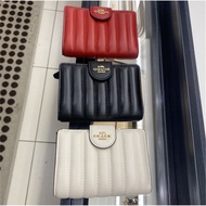 Big sale✒□✐Coach C0082 6390 C3454 C3375 C3452 C3453 3773 Sudut Sederhana Zip Dompet Kulit Wanita Lip