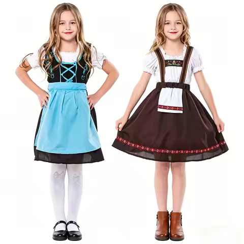 German Oktoberfest Enfants Costume Fantasia Festival Party Enfant Beer Cospaly Dress Niño Oktoberfes