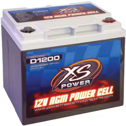 2600 Amp AGM Battery with M6 Terminal Hardware - 12 Volt 55Ah 740CA Deep Cycle AGM Powercell for Car