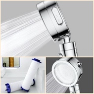 【Compact Shower &amp; Shower Filter】 Air mixed pressurization (water saving type) Shower Head + Filter Set