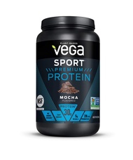 Vega Sport Protein Powder Mocha (19 Servings, 28.6 Ounce) - Plant-Based Vegan Protein Powder, BCAAs,