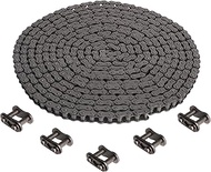 08B Roller Chain 20 Feet Carbon Steel Chains with 5 Connecting Links Pitch Size 1/2" for Chain Drive