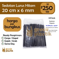 T039 Black Straws, 250 pcs Plastic Straws for Hygienic Iced Tea Drinks, Wholesale Plastic