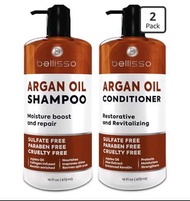 柔順豐盈洗髮精 Bellisso Argan Oil Shampoo conditioner 組合