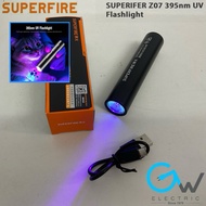 SUPERFIRE Z07 395nm Rechargeable UV Flashlight Torchlight