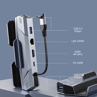 Knn USB-C โอน HDMI Docking Station 6-in-1 Gigabit Docking Station สำหรับ Nintendo Steam Deck Game Co