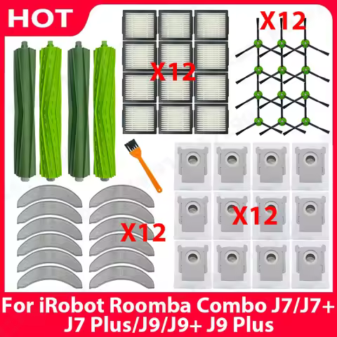Main Side Brush Roller Mop Filters Dust Bag Spare Parts For IRobot Roomba Combo J7/J7+ J7 Plus/J9/J9