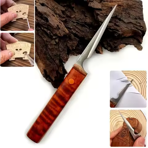 HSS 1 buah pisau ukir kayu baja, alat perbaikan Instrumen ukiran kayu DIY seni gambar tangan kayu
