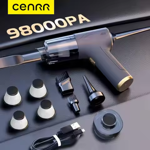 CENRR 98000PA Car Vacuum Cleaner Portable Wireless Cleaner Powerful Strong Suction Handheld Cleaning