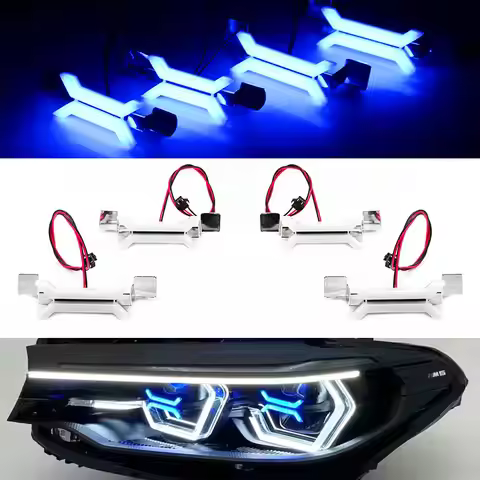 Blue X Concept Angel Eyes Cotton Running Light DRL For BMW 1 2 3 4 5 6 7 Series X1 X3 X5 M3 M5 （Head
