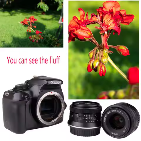 35MM F2.8 Metal Wide Angle Manual Fixed Lens HD 42 Million Pixels SLR Lens for Canon EF DSLR Camera 