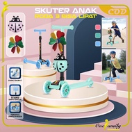 Onem95 Toy Otopet Scooter Kids Otoped Beetle Scooter Kids Scooter 3-wheel Foldable LED Light Wheel