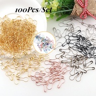 100pcs/set Muslim Women Hijab Pins Clothing Fixing Anti-Slip Safety Colorful Metal Pins Diy Marking 