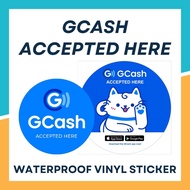 GCash Sticker | Gcash Payment Sticker | Gcash Accepted Here | Vinyl Laminated Waterproof Sticker