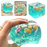 Squishy Ice Ocean Square Fidgets Toys Super Soft Ocean Squeeze Toy Funny Anti-stress Sensory Toy for