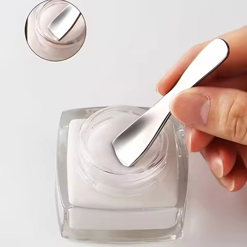 2 pieces of stainless steel face cream spatulas - Anti-allergy, multi-purpose cream and lip balm app