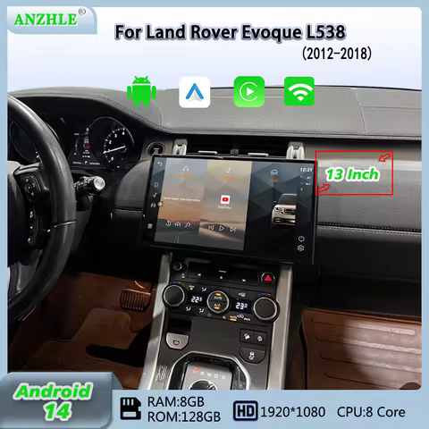 13.3-Inch Android 14 Smart Car System For Range Rover Evoque L538 2012-2018 Car Radio Multimedia Pla