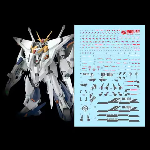 Flaming Snow HG-34 Fluorescent Waterslide Decals For 1/144 HG RX-105 Xi Model Kit High Precision DIY