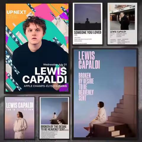 l-Lewis Capaldis hot singer Poster Versatile HD Waterproof Wall Art Self-Adhesive Decor for Any Spac