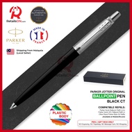 Parker Jotter Original Ballpoint Pen - Black Chrome Trim (with Black - Medium (M) Refill) / {ORIGINAL} / [RetailsON]