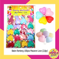 (100Pcs) Love Macaron Balloons 2.8gr, heart balloons, pastel balloons, board balloons