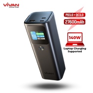 VIVAN Powerbank 27600 mAh VPB-T30 3 Output Fast Charging 140W PD QC 3.
