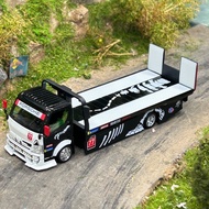 [Ready Stock] Ready Stock [mega gear mg Hino h300 Bone Rex Flatbed Trailer] 1: 64 Car Model 1.Brand 