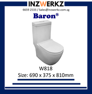 Baron W 818 One Piece Rimless Toilet Bowl