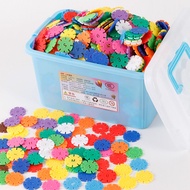 Large Snowflake Building Block Toys Children Plastic Insert Kindergarten Boys 2-3 Years Old 4-9 Year