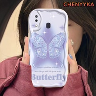 CHENYYKA Casing Hp Samsung Galaxy A30 A20 M10s A31 A32 Case kartun cinta hp kupu-kupu Kesing paket penuh Casing anti jatuh Softcase