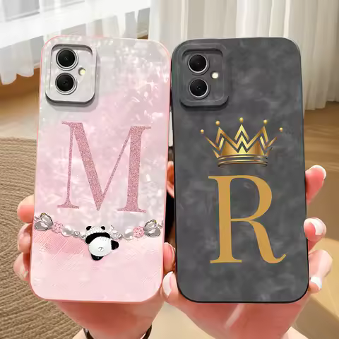 Fashion Case For Samsung Galaxy A05 A05S Panda Letter Soft Liquid Silicone Housing For Samsung A05 F