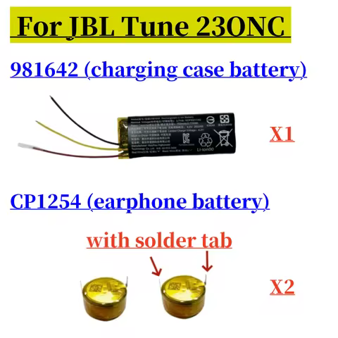 981642 750mAh Lithium Battery for JBL Tune 230NC 230 NC TUNE230NC TWS Wireless Bluetooth Earphone Ch