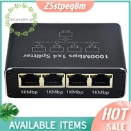 Gigabit Network Splitter 1-To-4 Network Cable Splitter RJ45 Network Port Ethernet Splitter Suitable 
