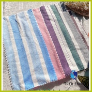 ➣ ♧ ♀ Hot sale Microfiber Bimpo towel cotton face towel makapal for adult and kids hand Stripe towe