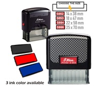 Self-Inking Stamp m/c + Custom Made Rubber  Shiny S852 / S853 / S854 / S853 /