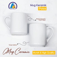 Mug Keramik Polos Tanpa Sablon