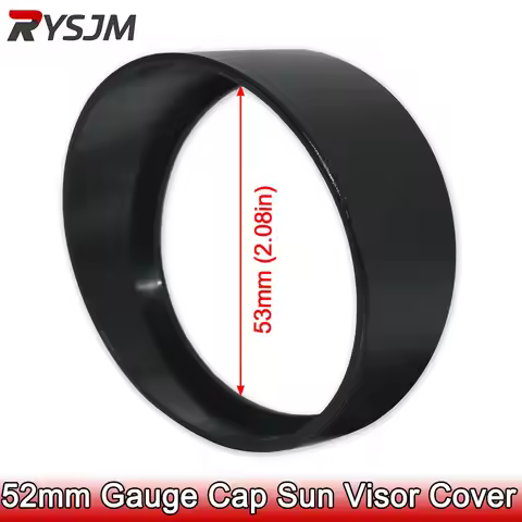 1pc 52mm Visor Cover Cap Gauge Cap Sun Visor Cover Surround Gauge Pod Light Shield Hood Visor Cover 