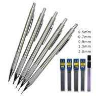 Metal Mechanical Pencil/2B Pencil/Lead 0.3/0.5/0.7/0.9/1.3/2.0mm/3.0 Mechanical Pencil/Mechanical Me