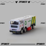 OPTIMISTIVF Recycling Sanitation Vehicle, Model Toy Car Simulation Garbage Truck Toy, Interactive Pl