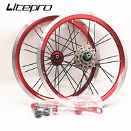 Litepro Folding Bicycle 412 Wheelset Outer 3 Shifter Three Speed Bike Wheels Rim (14/16")