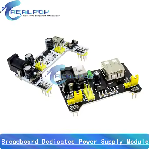 MB102 Breadboard Dedicated Power Supply Module Mini USB Black White 2 Way 3.3V 5V MB-102 Solderless 