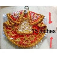Santo Niño Vestment dress green or red 15 inches height for 20 inches Nino