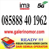 Nomor Cantik IM3 Seri Tahun Lahir Indosat Prabayar Support 5G Nomer Kartu Perdana 085888 40 1962