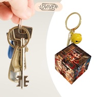 [Loviver] Cube Keychain Character Cube 3D Puzzle Cube for Holiday Children Teens